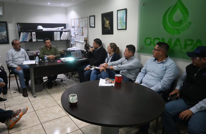 Para atención oportuna de los usuarios se realiza reunión de trabajo en OOMAPAS de Cajeme