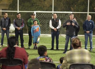 Constata Toño Astiazarán rehabilitación de parque Las Lomas
