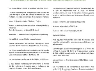 Abre UNISON convocatoria para los talleres libres de artes