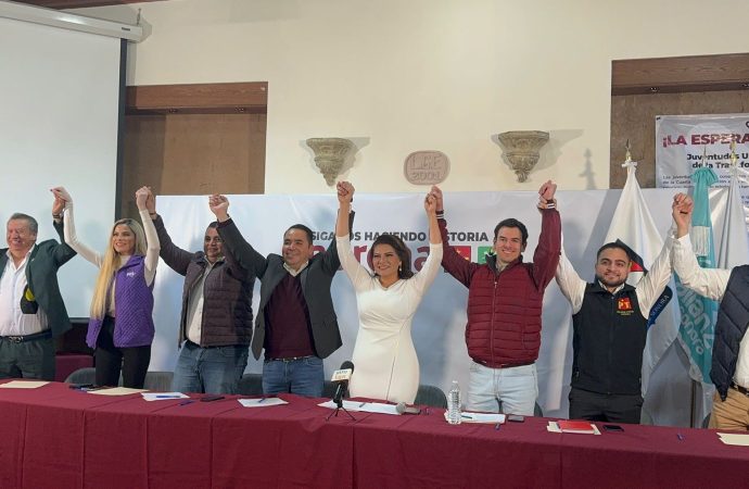 Reconocen y arropan todos los partidos de la coalición a Heriberto y Lorenia como fórmula única al Senado