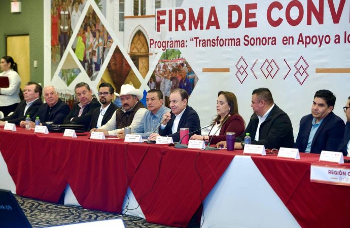Durazo firma convenio para realizar más de 600 obras en los 72 municipios de Sonora