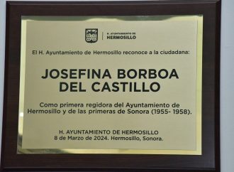 Reconocen  mérito de Josefina Borboa del Castillo, primera mujer regidora de Hermosillo