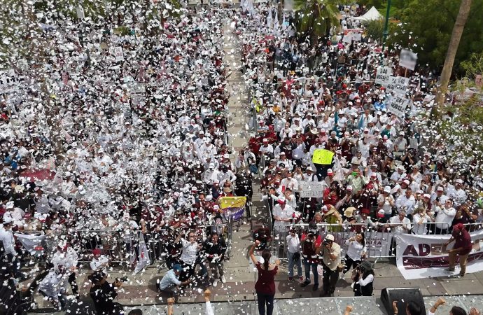 Miles arropan a Sheinbaum en Hermosillo: anuncia apoyos estratégicos para Sonora