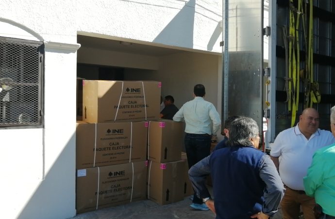 Llega el material electoral a utilizarse el día de la jornada en Sonora
