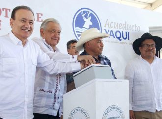 Presidente López Obrador y gobernador Durazo inauguran acueducto para Pueblos Yaquis en Sonora