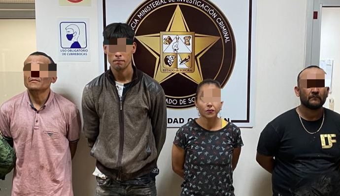 Detenidas cuatro personas al asegurar droga en Cajeme