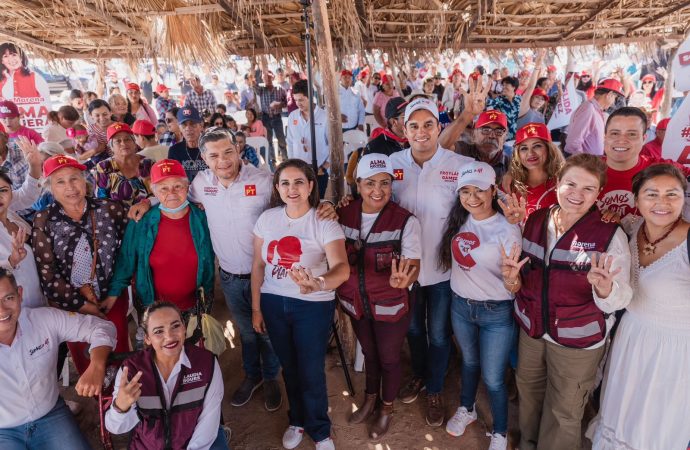 Celida y Froylán arropan causas de cooperativas y pescadores en Huatabampo