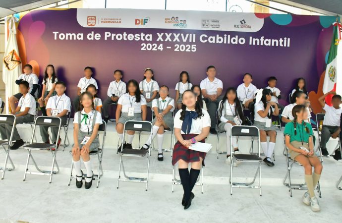 Rinde protesta el XXXVII Cabildo Infantil 2024-2025 del Ayuntamiento de Hermosillo
