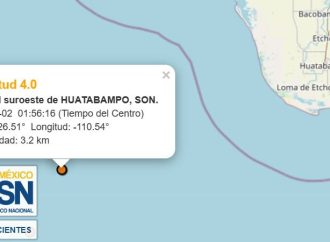 Registran sismo de 4.0 en Huatabampo