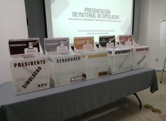 Presentan el material electoral a utilizar para simulacros y la votación