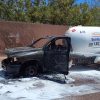 Se incendia Pipa de Gas en la Carretera Hornos-Esperanza
