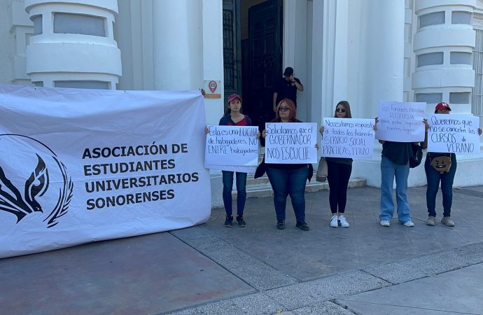 Alumnos de la Unison piden certeza en torno a negociaciones sobre la huelga