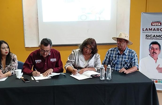 Firma Lamarque pacto con periodistas de Cajeme