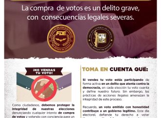 ¡No vendas tu voto!: Fiscalía de Delitos Electorales lanza campaña de advertencia