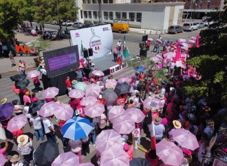 Baja afluencia en la “Marea Rosa” de apoyo a Xóchitl en Hermosillo