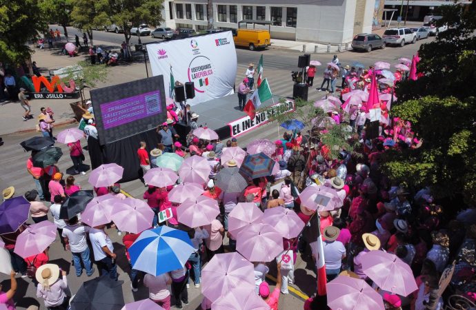 Baja afluencia en la “Marea Rosa” de apoyo a Xóchitl en Hermosillo