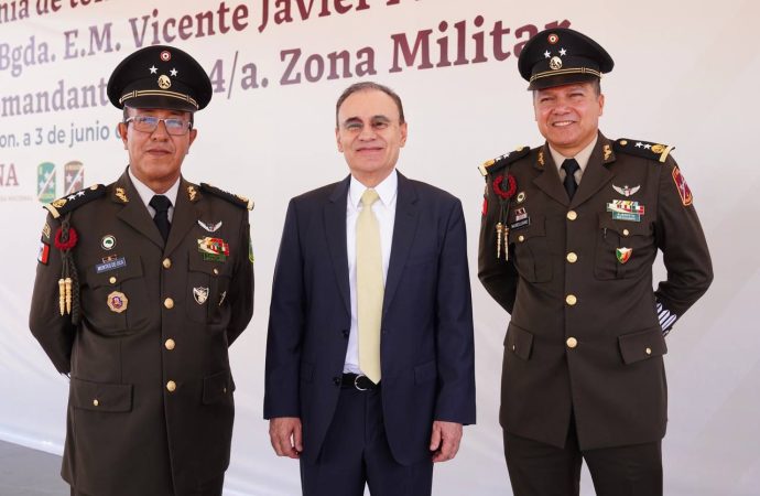 Encabeza Gobernador Durazo toma de protesta del nuevo comandante de la Cuarta Zona Militar