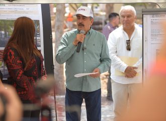 Supervisa presidente obra de construcción de parque recreativo y centro comunitario en la colonia Chapultepec