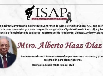 Lamentan el fallecimiento de Alberto Haz Díaz