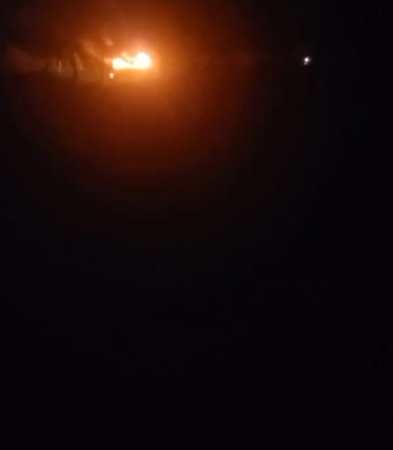 FGJES investiga incendio de patrulla en Huatabampo tras accidente vial