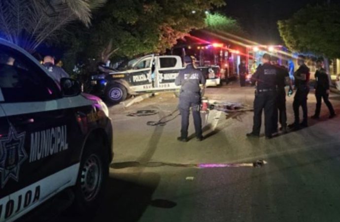 Incendian patrulla en Huatabampo; Autoridades investigan