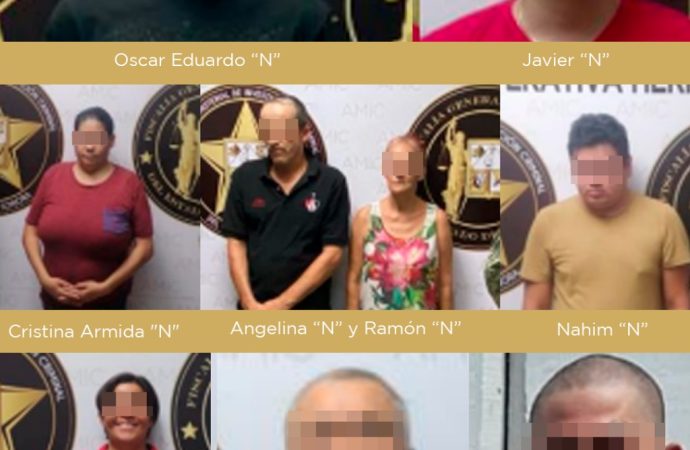 En operativo coordinado AMIC captura 9 personas, efectúa 7 cateos, ejecuta órdenes de aprehensión y decomisa droga