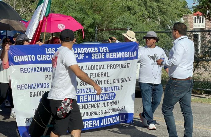 Jueces y magistrados marchan en Sonora contra reforma judicial