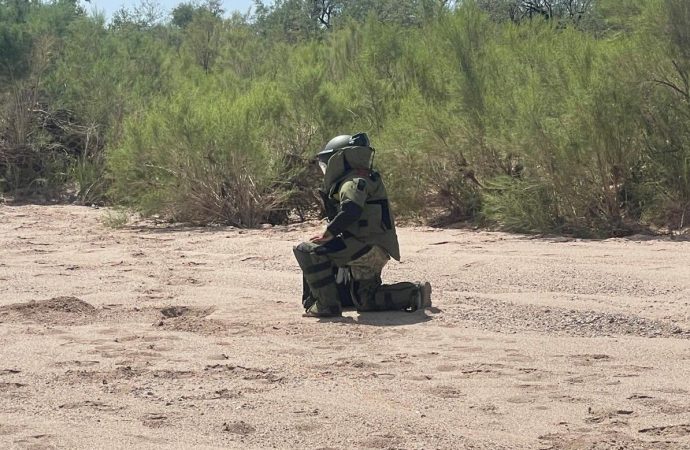 Aseguran granada de fragmentación en Pitiquito