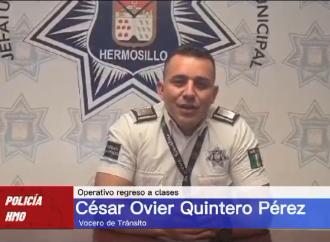 250 policías supervisan regreso a clases en Hermosillo