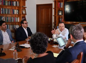 Potencia Gobernador Durazo proyectos estratégicos del Plan Sonora con directivos del Banco Mundial y Puerto de Amberes