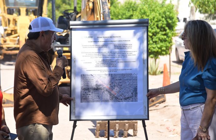 Da Lamarque Cano banderazo a obra de pavimentación y rehabilitación de colector sanitario en prados del Tepeyac