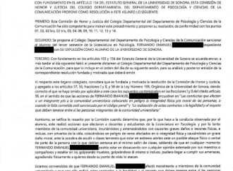 Expulsan a estudiante autista de la UNISON