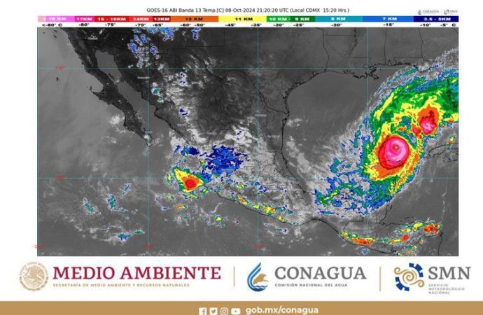 Huracán Milton se intensifica a categoría 5 con vientos de más de 300 km/h