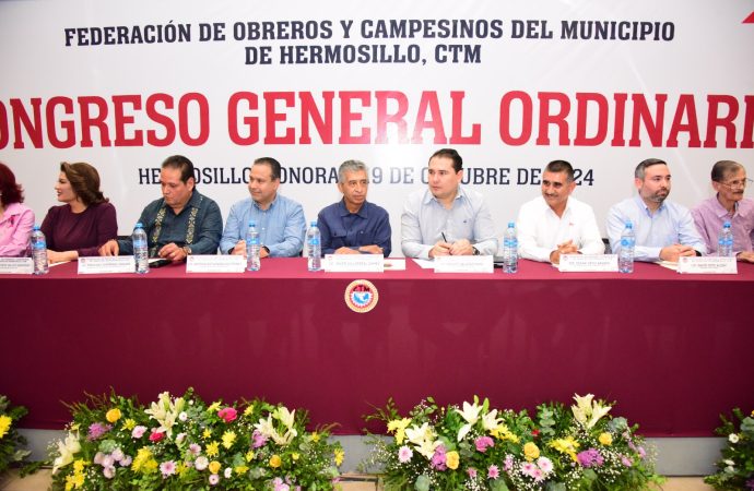 Reeligen a Oscar Ortiz Arvayo como Secretario General de la CTM Hermosillo para el periodo 2024-2027