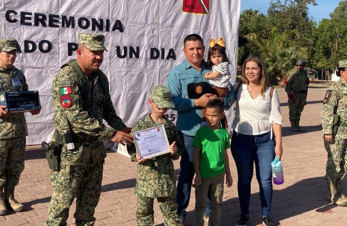 Cumple 60 batallón de infantería sueño de pequeño con condición de autismo