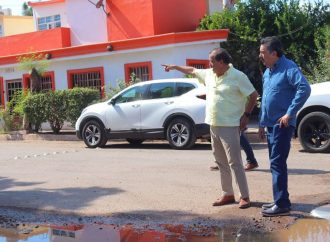 Supervisa alcalde Javier Lamarque avances en pavimentación de vialidades