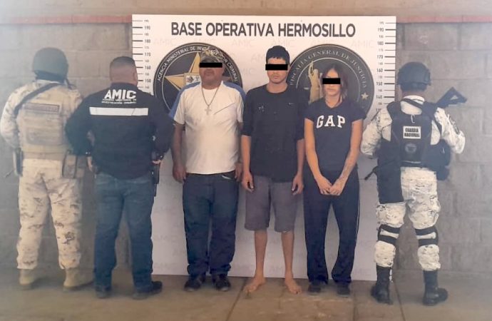 Operativo conjunto en Hermosillo logra detención de tres personas y rescata a dos menores de edad