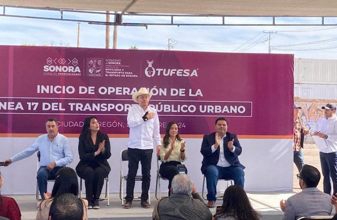 Durazo impulsa infraestructura, conectividad y transporte en gira por Cajeme