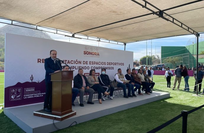 Entrega Alfonso Durazo la remodelación de instalaciones deportivas en el Coloso Alto