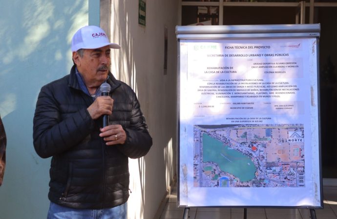 Pone en marcha Javier Lamarque obra de rehabilitación para la casa de la cultura en Cajeme