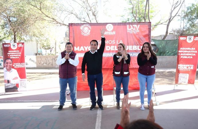 En Hermosillo, el senador Heriberto Aguilar reafirma el compromiso de la 4T en la Unión de Ladrilleros y Las Minitas