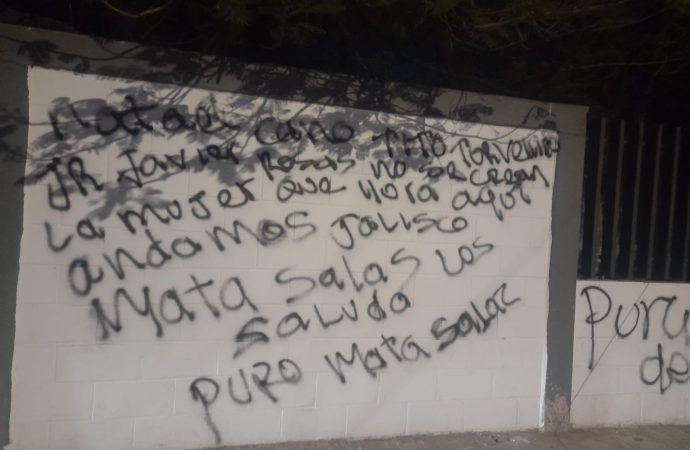 Vierten con grafiti amenazas contra Natanael Cano y dos cantantes más de corridos tumbados