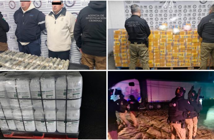 Histórico golpe al narcotráfico en Sonora y Baja California: Aseguran 4 toneladas de Metanfetamina y 20 kilos de fentanilo y heroína