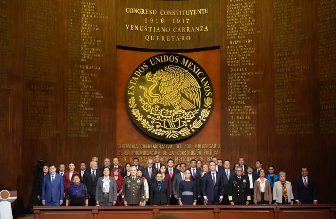 Acompaña Diputada Diana Karina Barreras a Presidenta Claudia Sheinbaum en la ceremonia del 108 aniversario de la Carta Magna