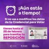 Hasta fin de mes electores podrán reponer su credencial