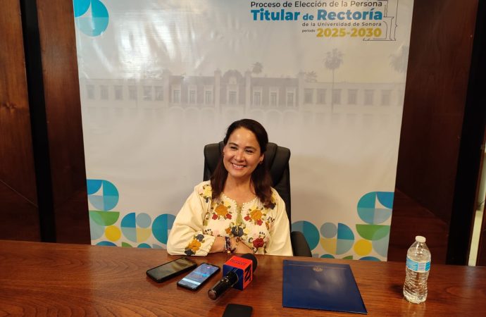 Diálogo permanente con los trabajadores y con los estudiantes ofrece la aspirante a la rectoría de la Universidad de Sonora María Elena Robles