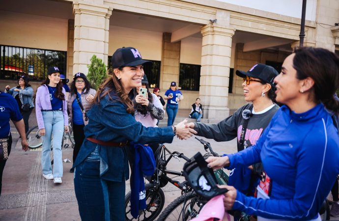 Participa Patty Ruibal en la “Rodada por las Mujeres” en Hermosillo