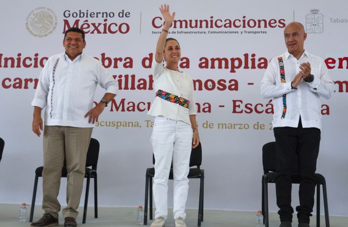 Claudia Sheinbaum arranca construcción de la carretera Macuspana-Escárcega, clave para la conectividad del sureste