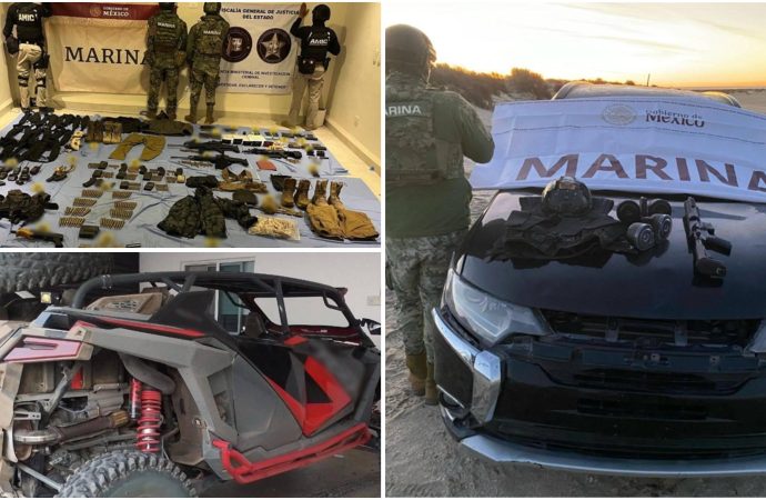 Fuerzas federales aseguran armamento y droga en operativos en Sonora y el Noroeste del País