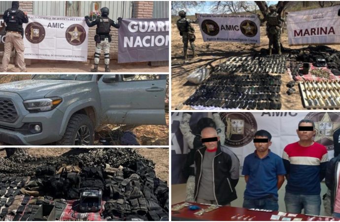 Decomisan explosivos y armas en Trincheras y San Luis Río Colorado